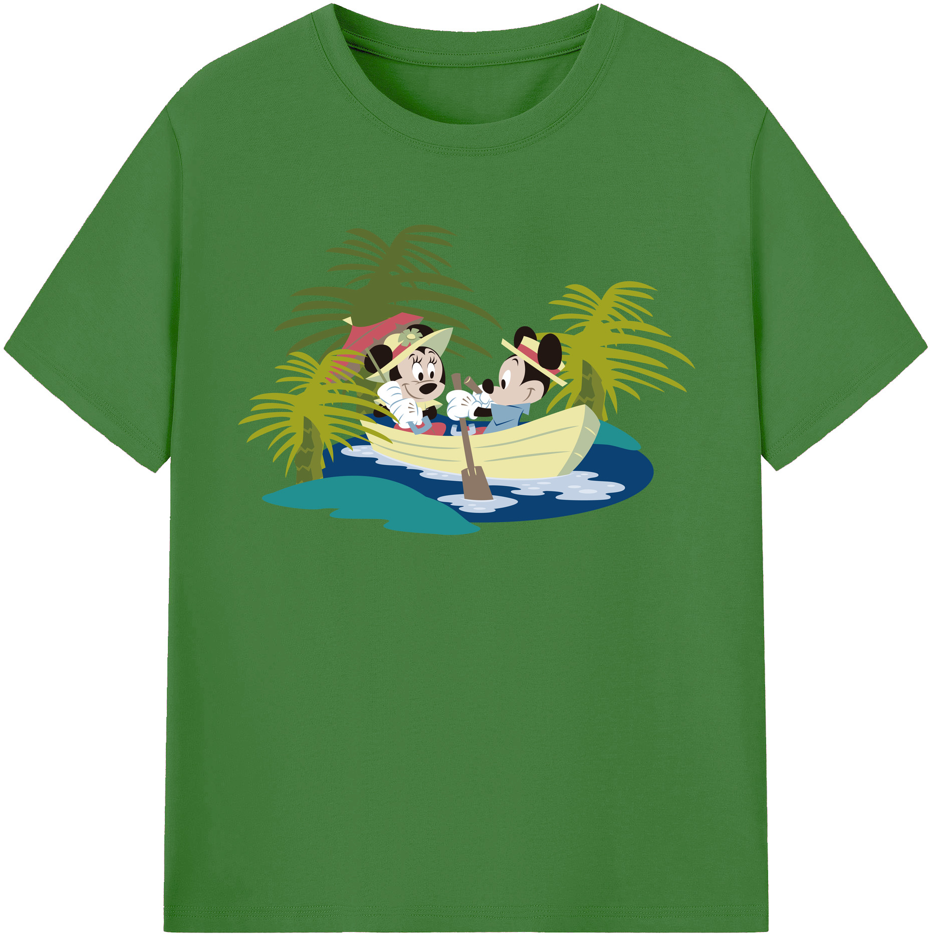 （画像用） ミッキーマウス Mickey Mouse レディースカジュアルプリントTシャツ（綿100％）
